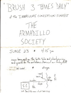 Armadillo Society Flier